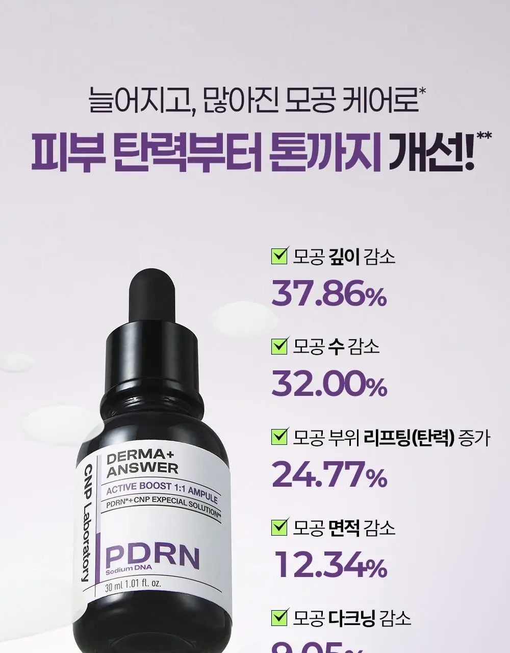 [진정탄력] 차앤박 더마앤서 액티브 부스트 PDRN앰플 30ml 기획 (+15ml 증정) 상세페이지 17